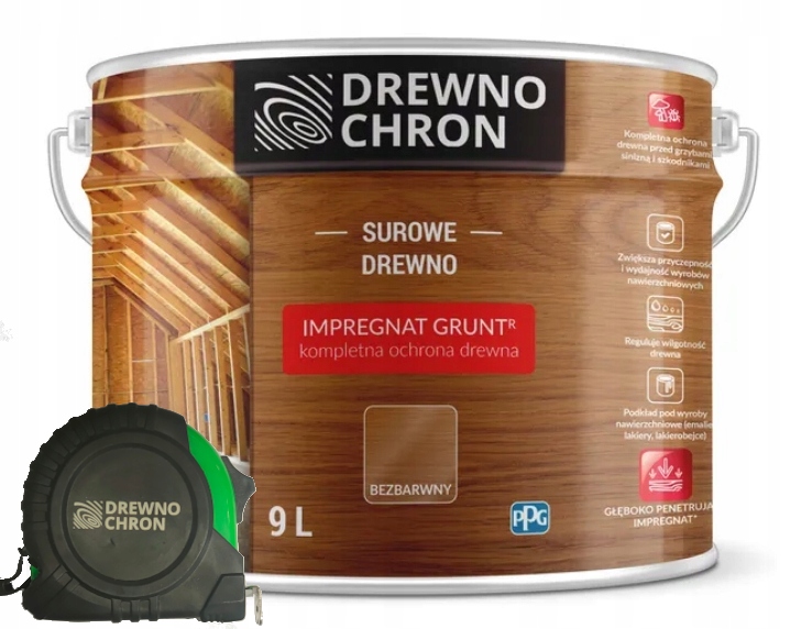 Impregnácia dreva Drewnochron 382509 bezfarebná 9 l